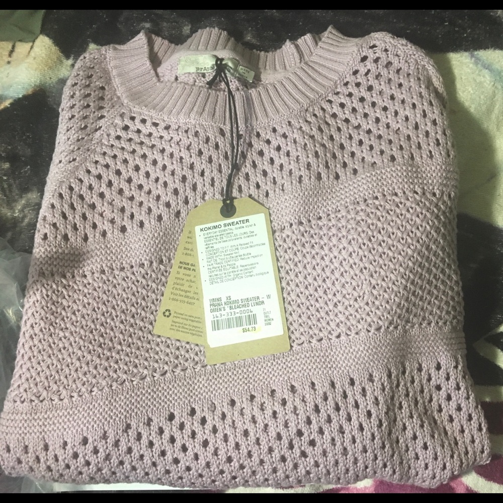 Prana Kikimo Sweater in Bleached lavendar